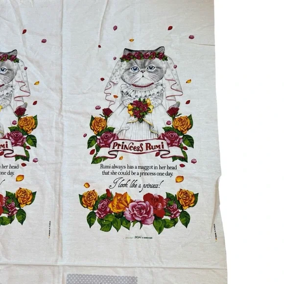 Vintage Style Rumi Cat Quilting Fabric Princess Korea Jaesun NessHome - Picture 3 of 5